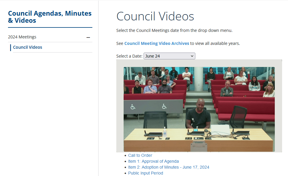 Aaron Speaking At City Council - June 24, 2024, Begins at 17min 14 sec